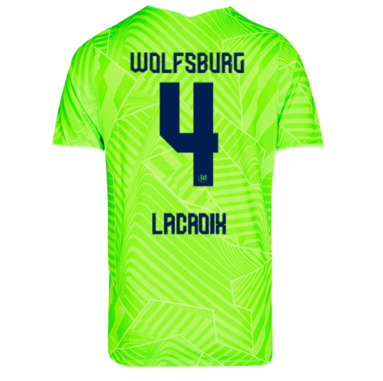 2021/22 Wolfsburg Home Kit Soccer Jersey with Lacroix 4 printing